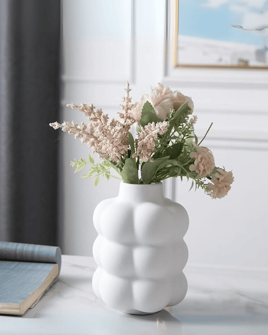 Organic Bubble Matte Ceramic Textured Modern Decorative Vases
