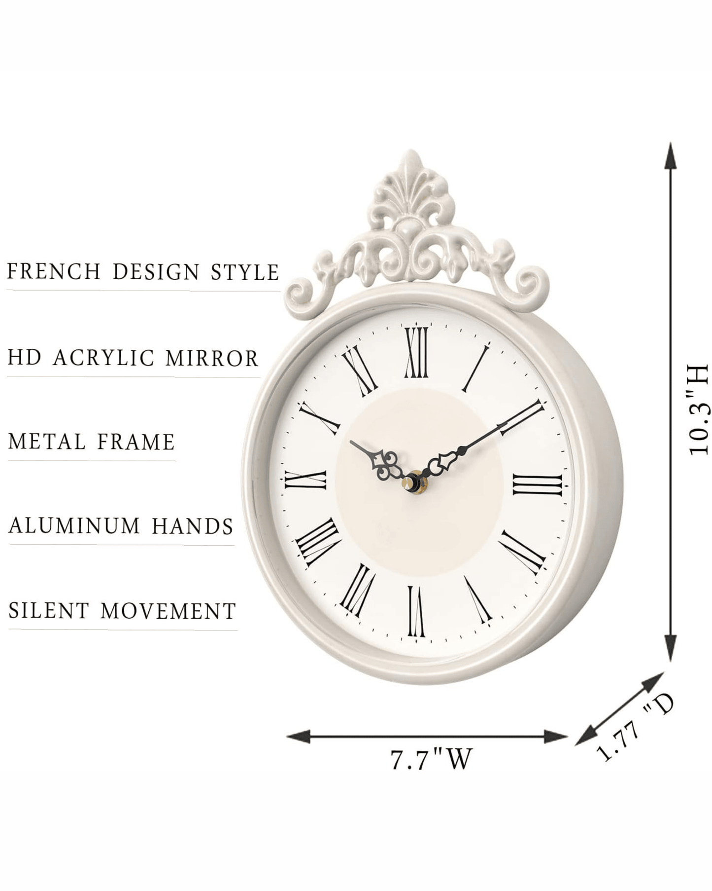 Handcrafted Retro Wall Clock Roman Numerals Decorative Clocks