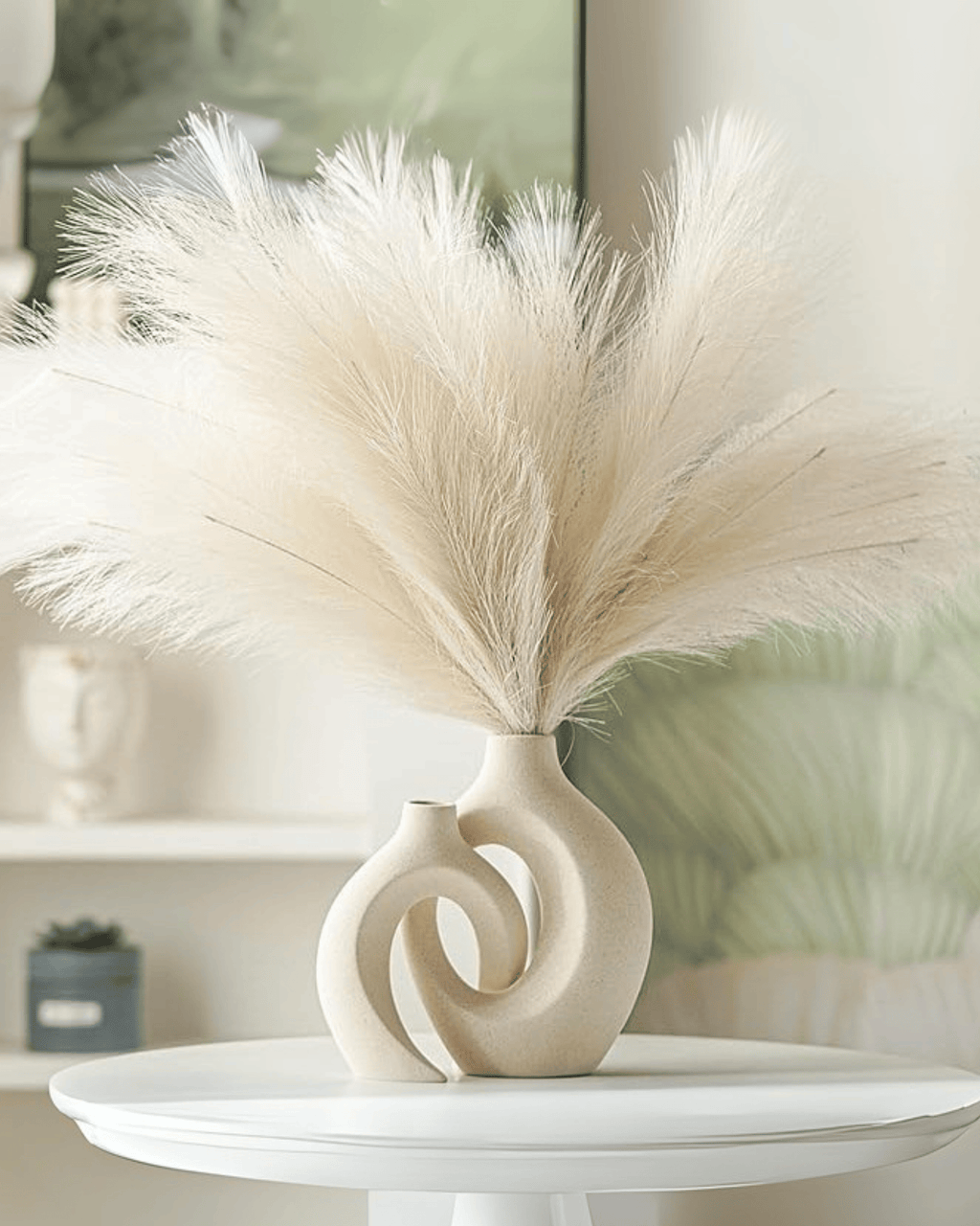 Modern Ceramic Donut Vase Abstract Sculptural Decorative Vases
