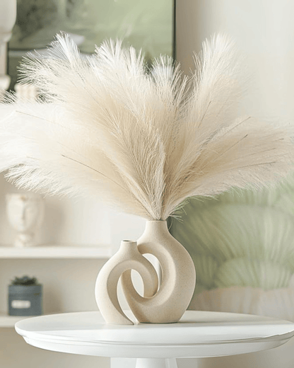 Modern Ceramic Donut Vase Abstract Sculptural Decorative Vases