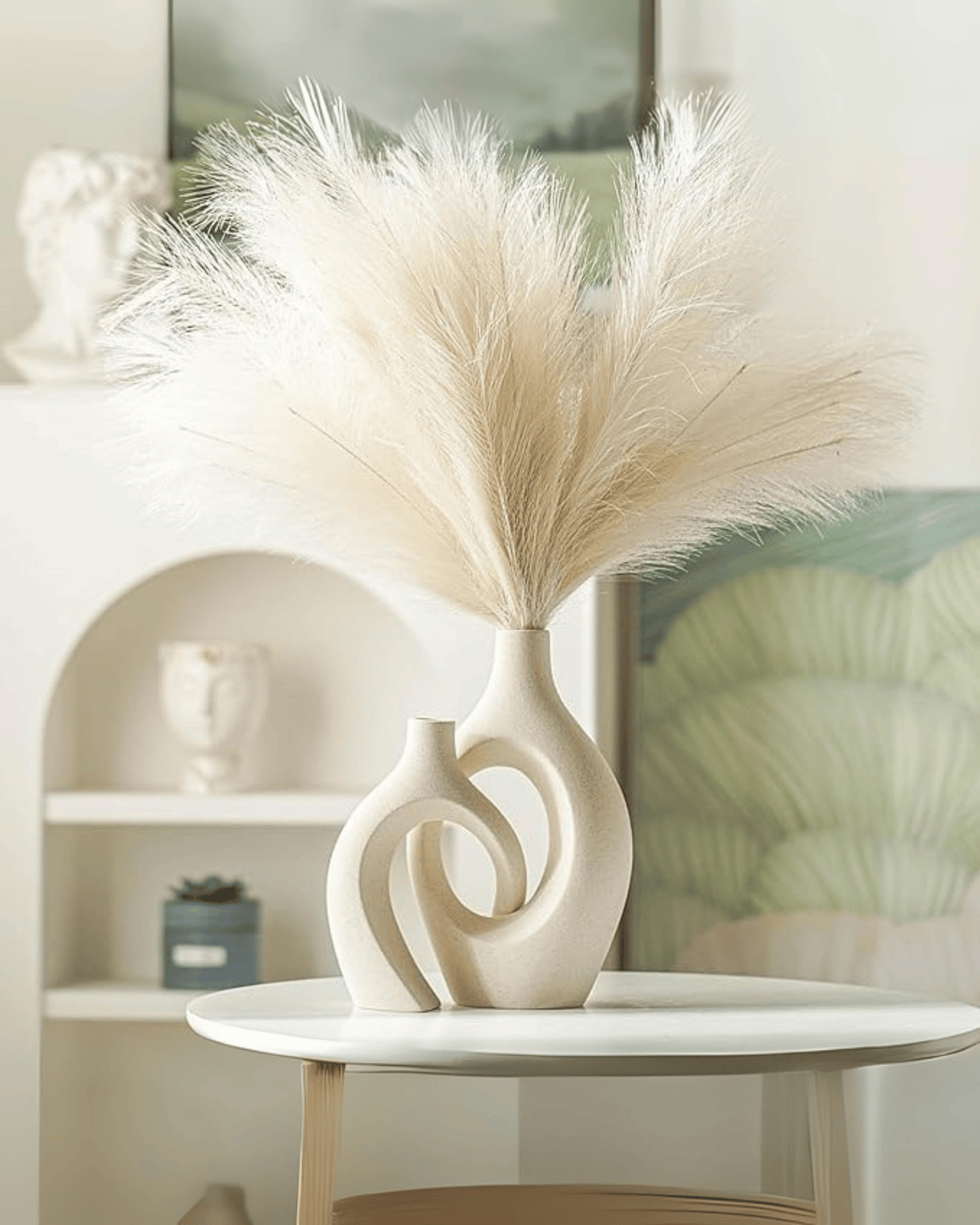 Modern Ceramic Donut Vase Abstract Sculptural Decorative Vases