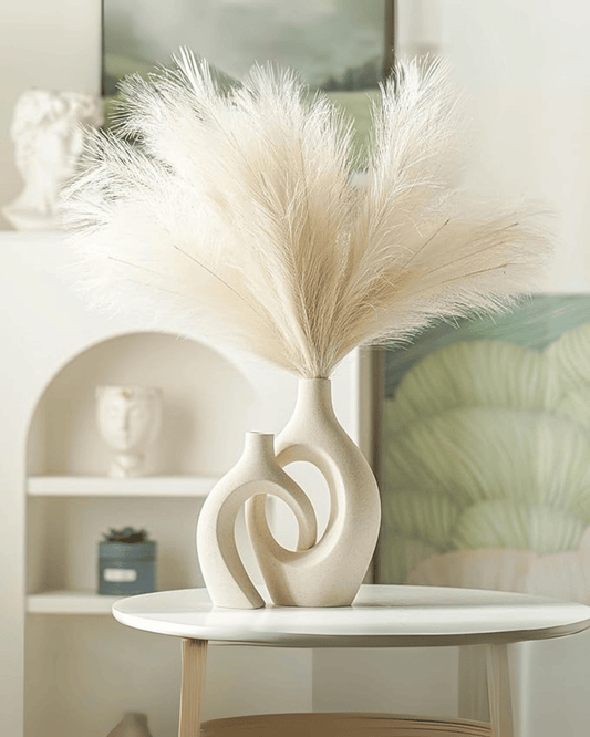 Modern Ceramic Donut Vase Abstract Sculptural Decorative Vases