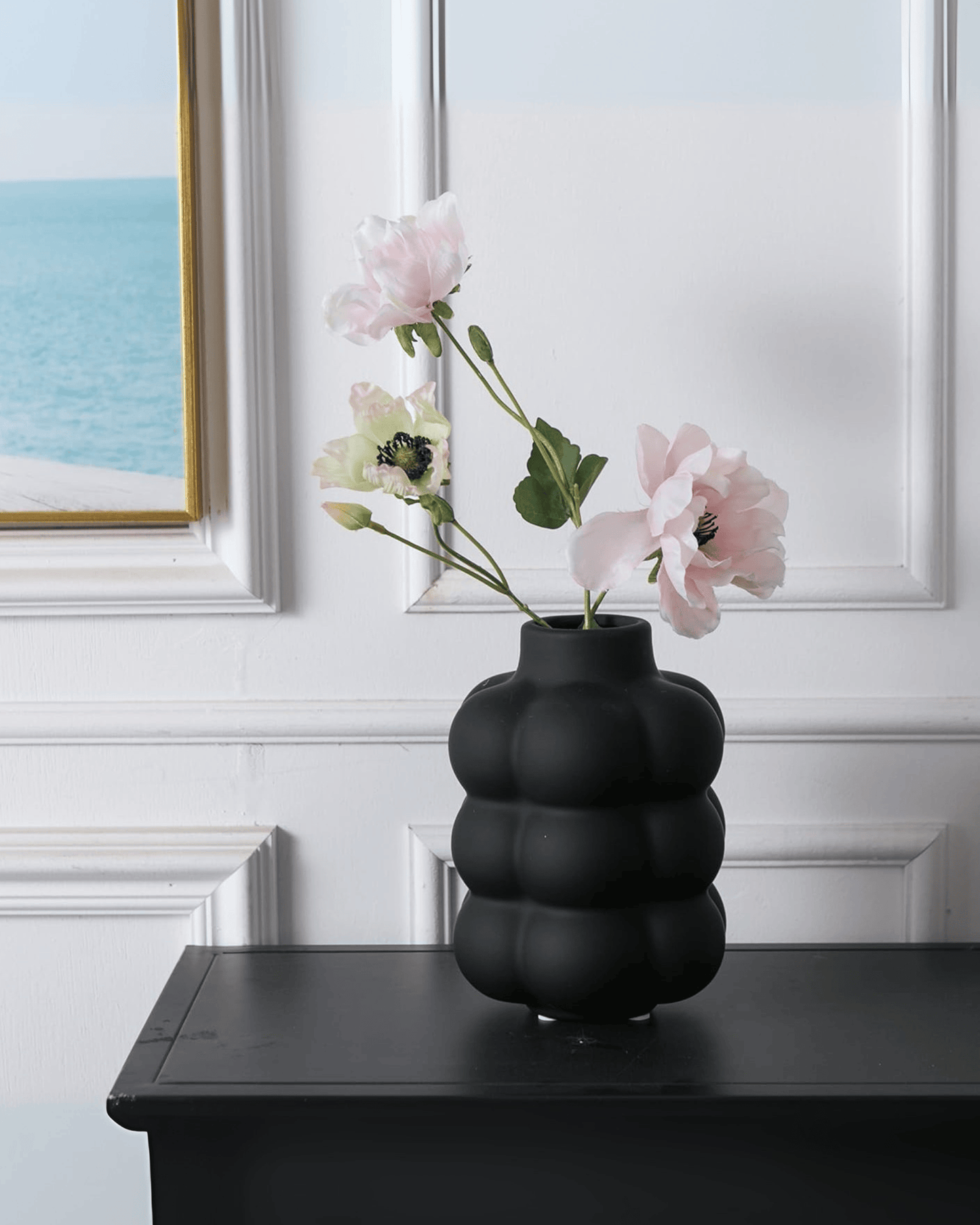 Organic Bubble Matte Ceramic Textured Modern Decorative Vases