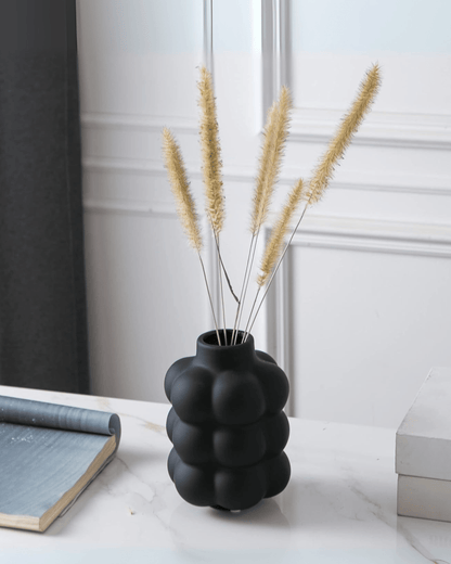 Organic Bubble Matte Ceramic Textured Modern Decorative Vases