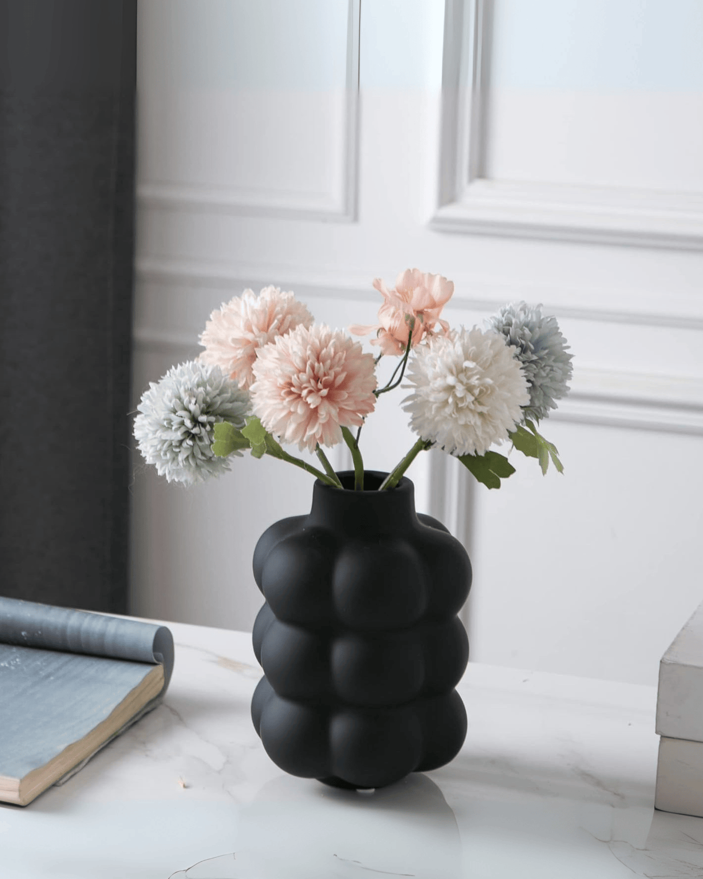 Organic Bubble Matte Ceramic Textured Modern Decorative Vases