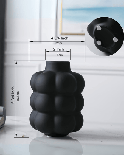 Organic Bubble Matte Ceramic Textured Modern Decorative Vases