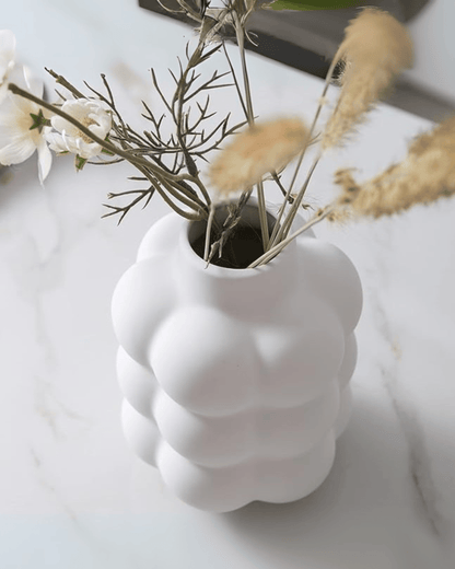 Organic Bubble Matte Ceramic Textured Modern Decorative Vases