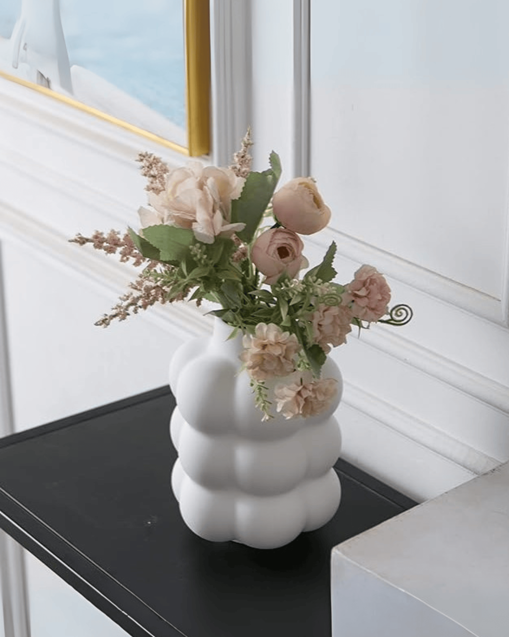 Organic Bubble Matte Ceramic Textured Modern Decorative Vases