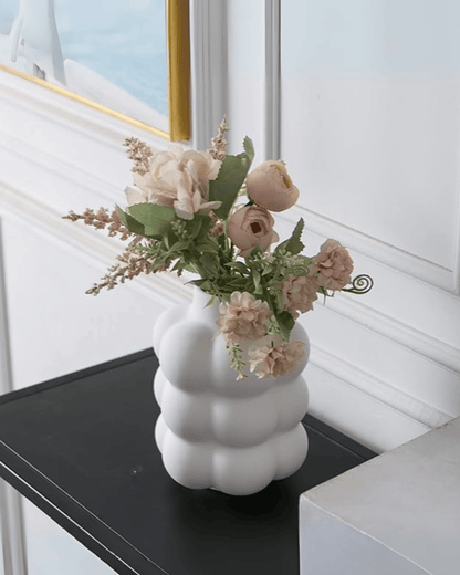 Organic Bubble Matte Ceramic Textured Modern Decorative Vases