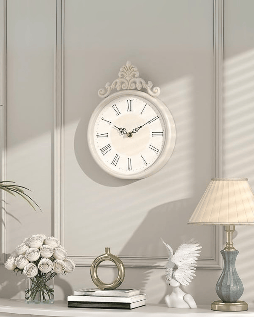 Handcrafted Retro Wall Clock Roman Numerals Decorative Clocks
