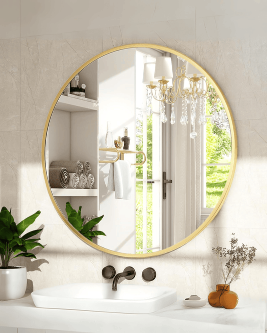 Modern Gold Round Wall Aluminum Frame Decorative Mirrors