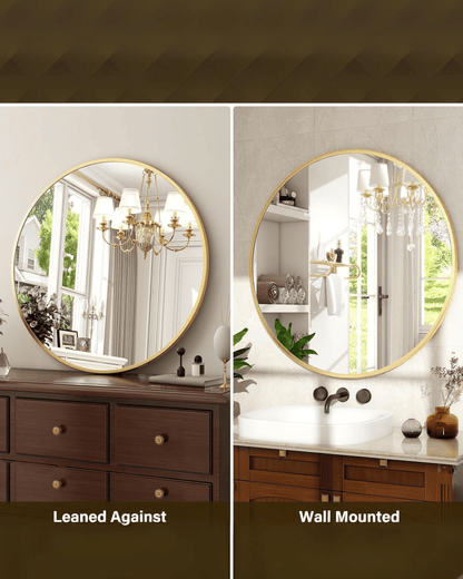 Modern Gold Round Wall Aluminum Frame Decorative Mirrors