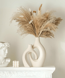 Modern Ceramic Donut Vase Abstract Sculptural Decorative Vases